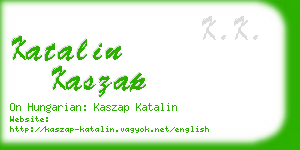 katalin kaszap business card